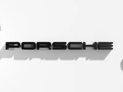 Cinematic Porche Logo Reveal Animation  3D Metallic Intro  3D model