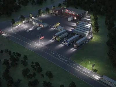 Service for trucks 3D model