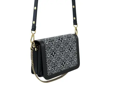 Louis Vuitton Dauphine Bag Black 1854 3D model