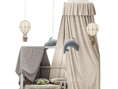 Baby bed 6 3D model
