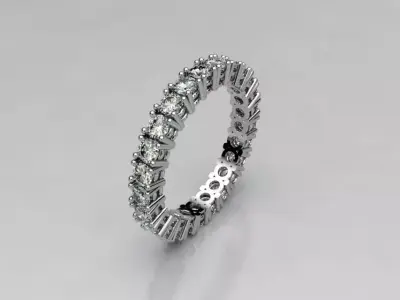 Wedding ring 3D print model 11