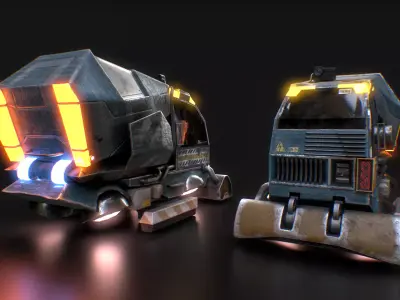 Sci Fi Dron Clean Low-poly 3D model