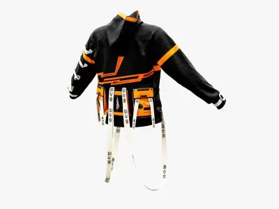 HipHop Hoodie Low-poly 3D model