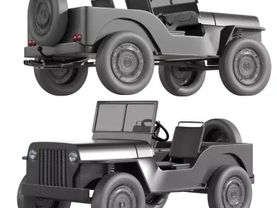 jeep black 3D model