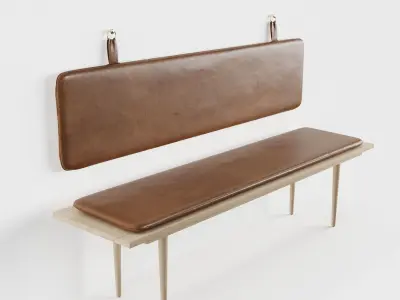 Leather Bench By Thornam 3D model