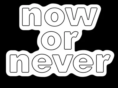 Now Or Never Neon Sign 3D model