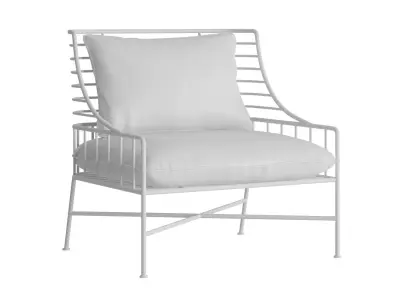 Barton Black Metal Chair 3D model