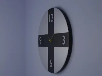Wall Clock 3D model 4