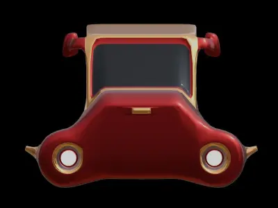 Simple Futuristic Cab 2090 Toy Car Free 3D print model