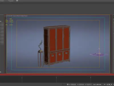 cabinet cabinet wardrobe sofa bed table bookshelve 3D model