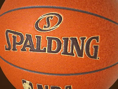 Basketball balls 3 states Low-poly 3D model