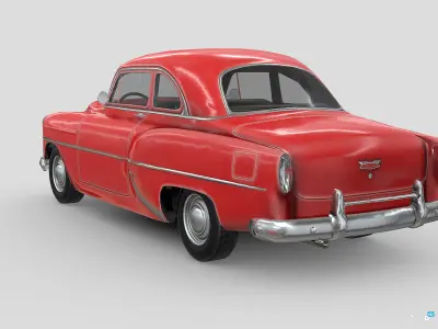 Chevrolet Club Coupe 1953 Low-poly 3D model