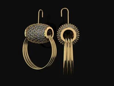 Stylish Earrings 3D print model