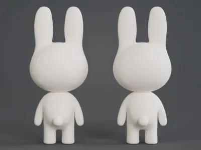 Rabbit Couple 3D model