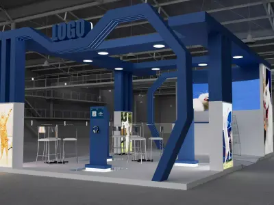 Exhibition Stand 06 5m x 8m 3D model