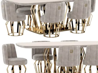 Fertini Casa Luxury Signature Dining Set 3D model