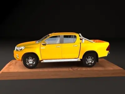 3d modeling toyota hilux pickup truck 3D model