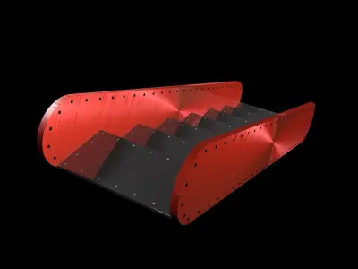 Metal stairs 3D model