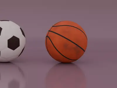 Basketball - Fotball - Tennisball Free 3D model