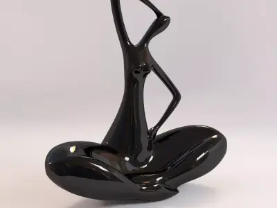 A statuette of a lady 3 3D model