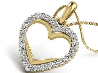 Heart Pendant for women 3D print model