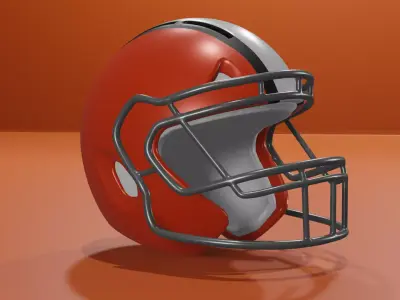 Cleveland Browns Football Helmet 3D model