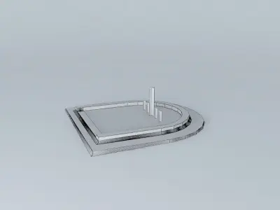 Source 1 building with solar panel on top Free 3D model