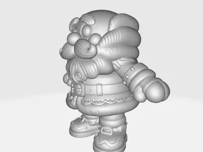 Cute Santa Claus Figurine Adorable Christmas Holiday Miniature  3D print model
