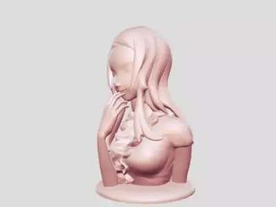 girl bust 3D print model