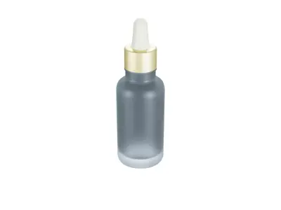 Luxury Frosted Cosmetic Dropper Bottle Serum Oil  3D model