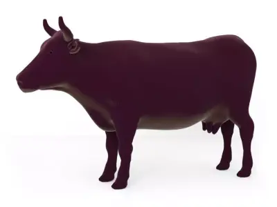 Cow full body Low-poly 3D model