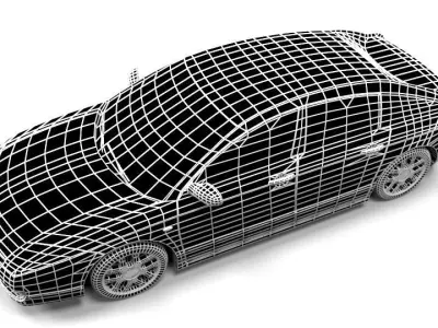 CITROEN C6  LOWPOLY Low-poly 3D model