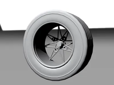 Classic Tyre Low-poly 3D model