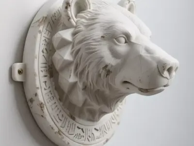 bear sculpture 3D print model shop