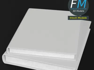 Books stack 2 3D model