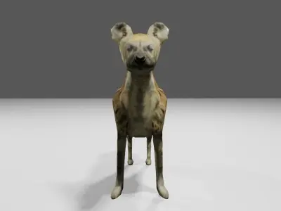 Hyena low and high poly - Hiena Low-poly 3D model