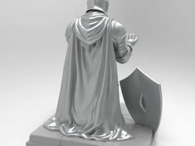 Medieval Knight Pen Holder  Decorative Figure 3D print model
