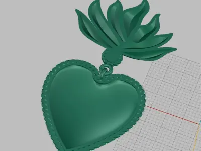Heart Earrings 3D print model purchase