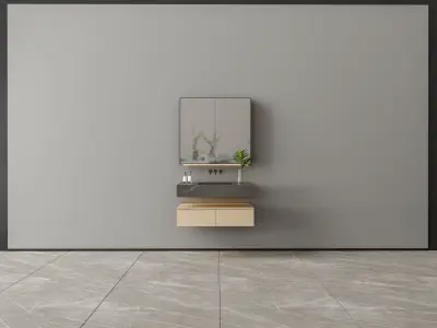 Vanity bathroom set 6 3D model