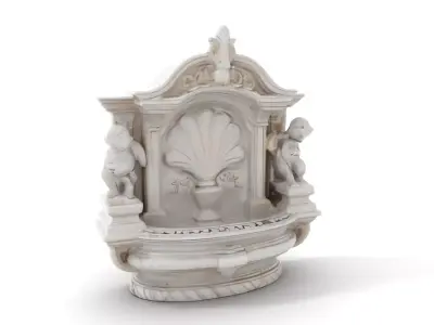 Ornate Marble Fountain model pack Low-poly 3D model