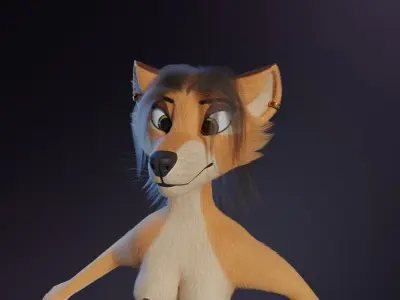 Maggie Anthro Dingo 3D model