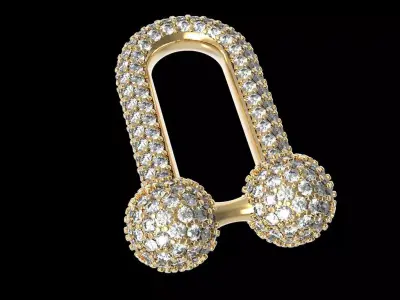 3D Hardwear Bracelet or necklace Diamond Paved Detal 3D print model