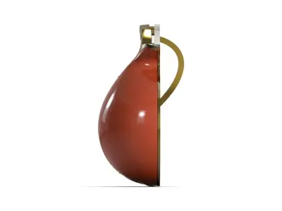 Diamond studded enameled pomegranate stl 3d pendant jp0244 3D print model