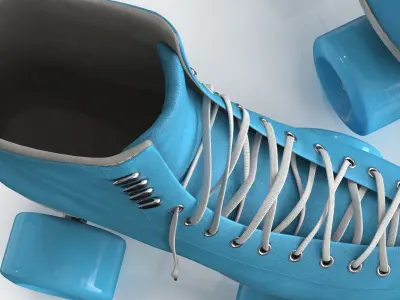 Roller Skates v2 3d model Low-poly 3D model