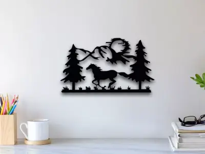 Horse Wall Art 3D print model order