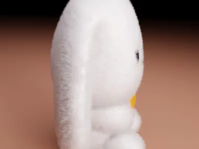 Bunny Plushie Low-poly 3D model