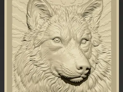 Wolf Head A11 3D print model
