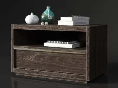 RH BEZIER 36in OPEN NIGHTSTAND 3D model