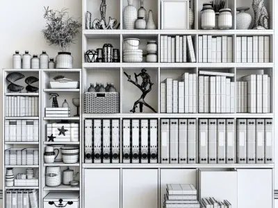 Wardrobe with lots of decor 3D model