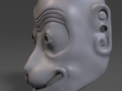 Soru mokey japanese mask 3D print model